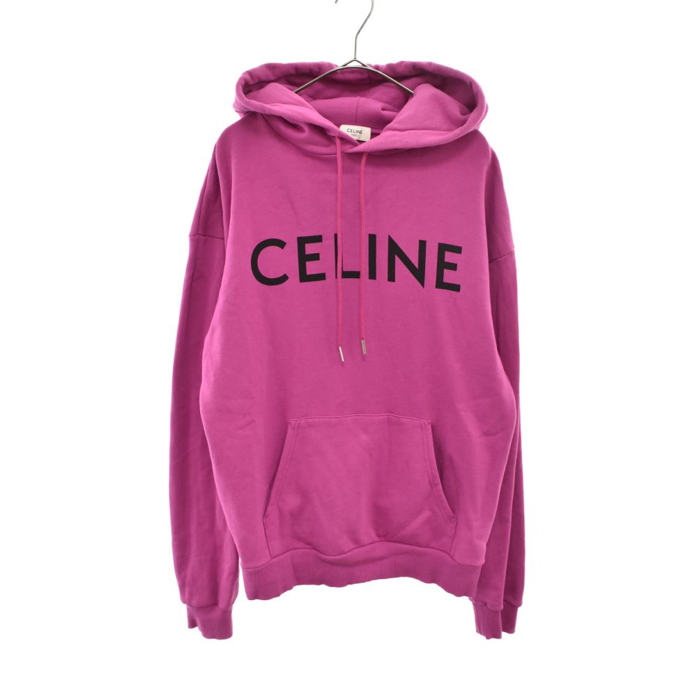 CELINE (セリーヌ) 21SS ロゴプリント スウェット パーカー ピンク