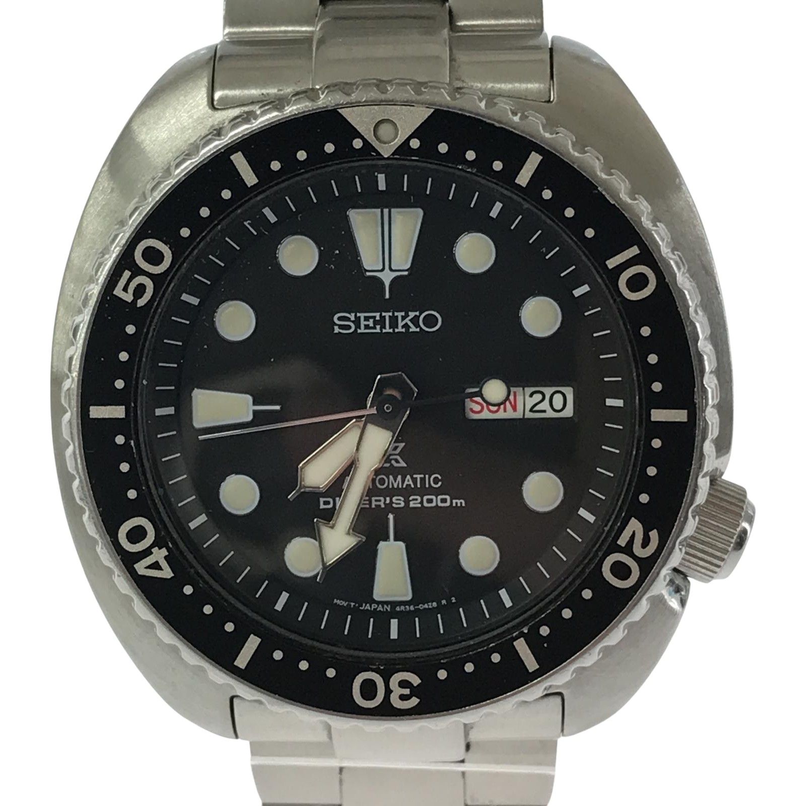 SEIKO セイコー 4R36-04Y0 DIVER'S AUTOMATIC腕時計/ブラック×シルバー