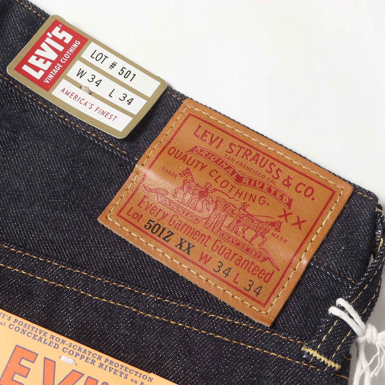 新品】Levis / LVC リーバイス パンツ インディゴ サイズ:34×34 | 1954
