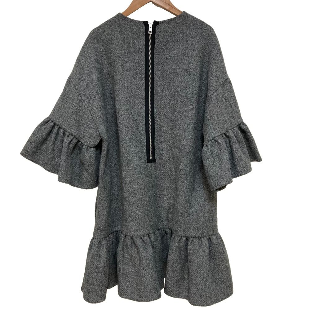 【着用数回】レッドヴァレンティノ★グレーウールコート 42 M〜L RED VALENTINO(レッドヴァレンティノ) コート(レディース