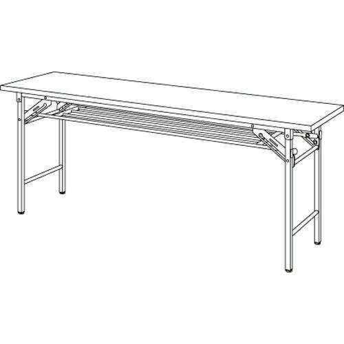 折りたたみテーブル ﾁｰｸ YKT-1845SE TE 4933178056387 ●外寸 幅１８００×奥４５０×高７００ｍｍ 1台