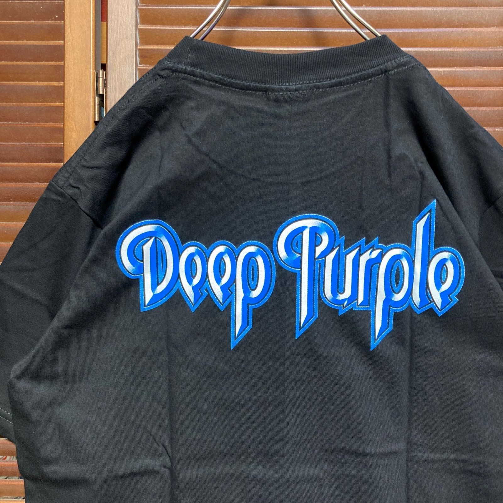 90s DeepPurple ディープパープル　ビンテージ　黒Tシャツ　シングル VINTAGE(ヴィンテージ) ©1993 DEEP PURPLE 