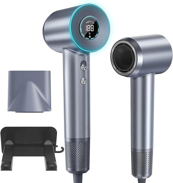 BAOANNY ヘアドライヤー 温冷リズム LED温度表示 大風量 速乾 低騒音
