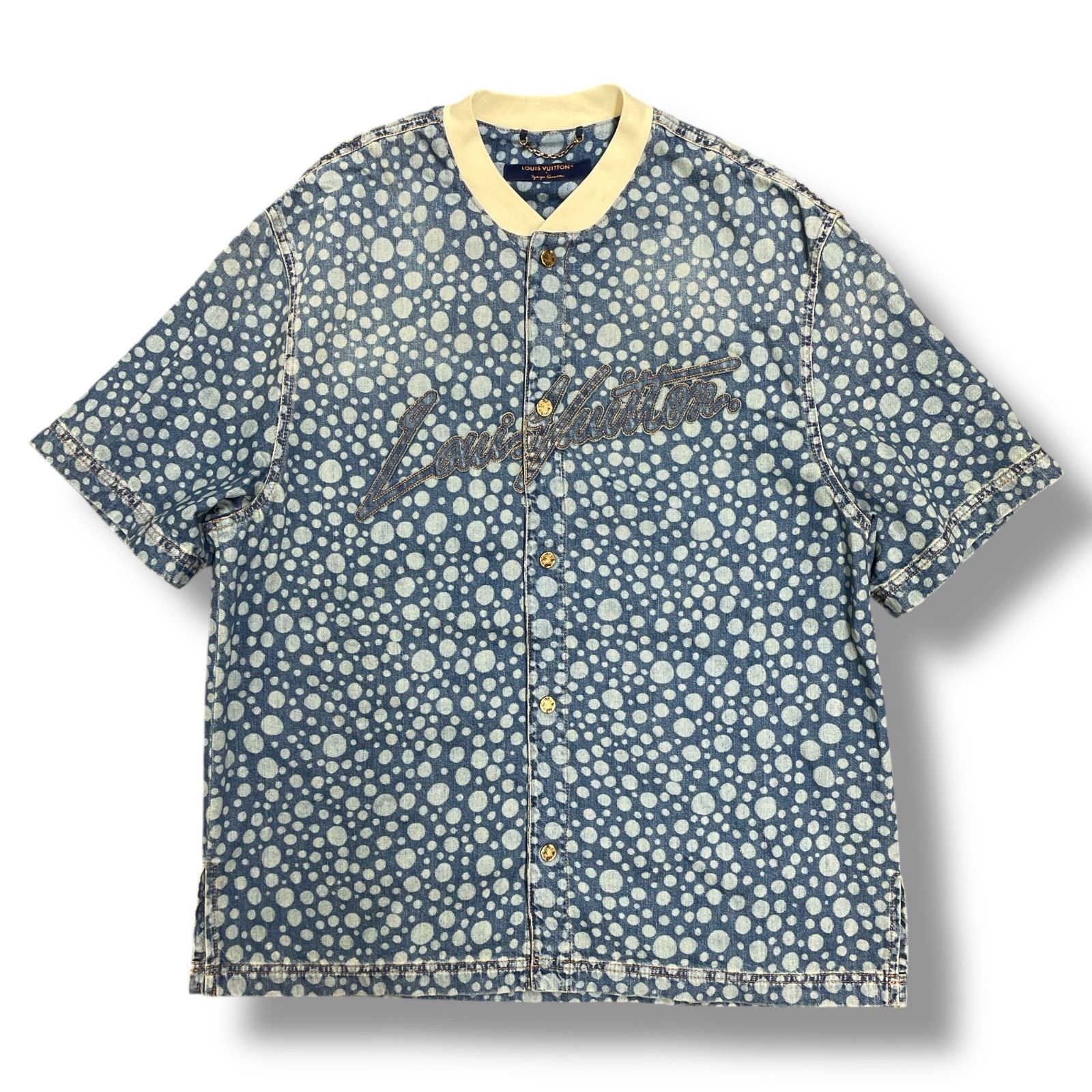 国内正規 LOUIS VUITTON × Yayoi Kusama Infinity Dots Denim Shirt