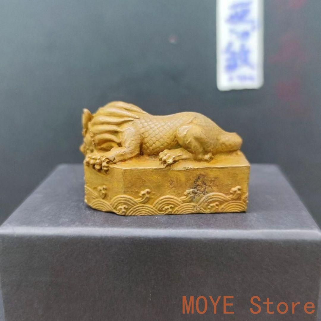 銅製 瑞獣 水獣 避水獣 招財 茶寵 文鎮 文房具 工芸品 置物zw0829