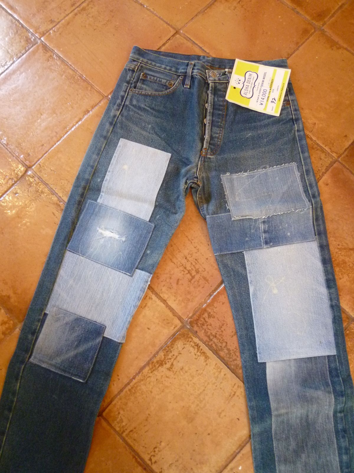 リメイクデニム Levi's 501 by ALOHA DENIM 32インチ D028