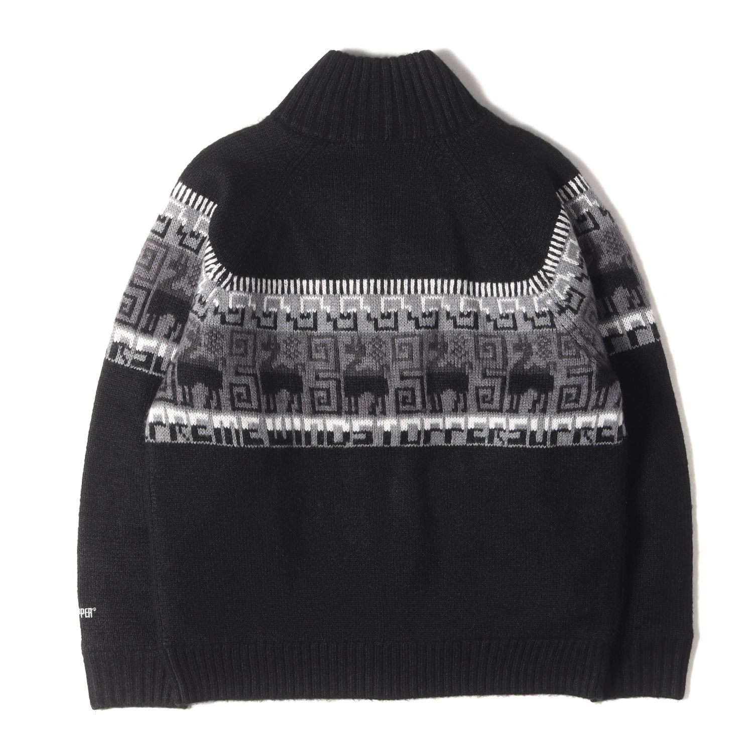 Supreme シュプリーム ニット ブラック 黒 サイズ:S | 20AW アンデス柄 ウインドストッパー ジップ ニットセーター (Chullo WINDSTOPPER Zip Up Sweater) | トップス 【メンズ】【中古】【新品同様】【K4591】 新品同様】Supreme シュプリーム ニット ブラック 黒 サイズ:S | 20AW