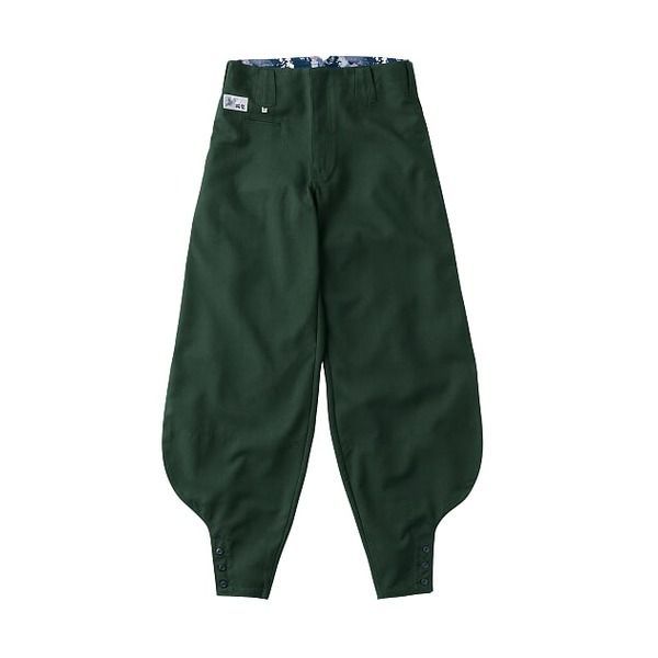 村上被服製 サージ素材 パンツ 作業着 深緑 ふかみどり サイズ73cm ポリエステル レーヨン 2300series 2308 江戸前超ロング