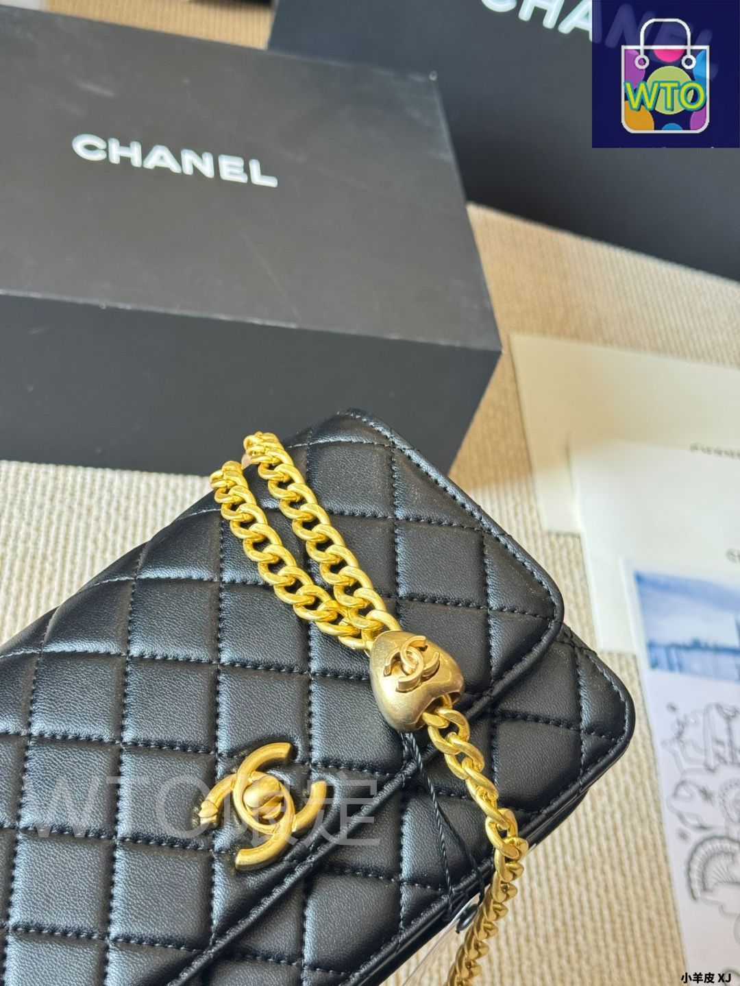 今日 Vintage Chanel ラブリング ファンデュボ Love Lock Wallet on Chain -WTO輸入4