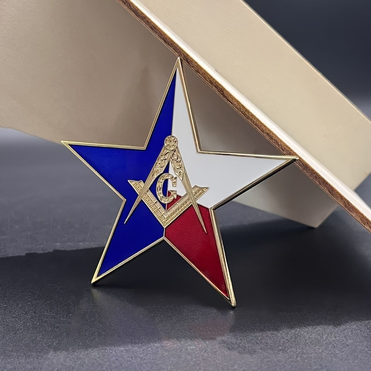 フリーメイソン エンブレム 金属 ステッカー 星型 スター シール 車 3D 