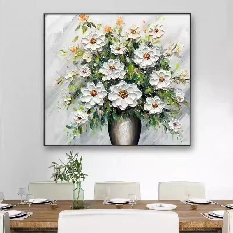 純粋な手描きの絵画 花 応接間掛画 玄関飾り 廊下壁画 極美品☆純粋な手描きの絵画 花 応接間掛画 玄関飾り 廊下壁画