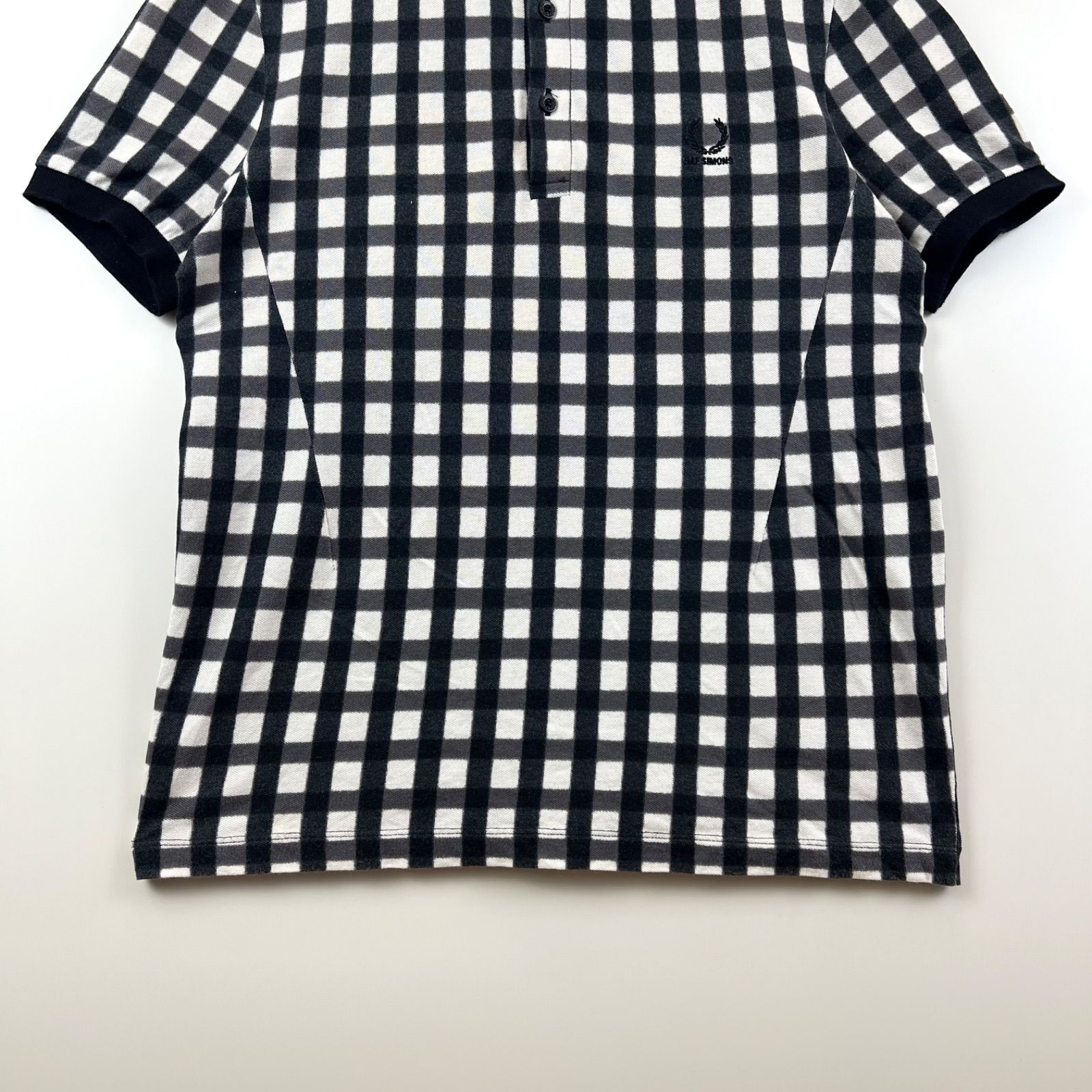 RAF SIMONS × FRED PERRYチェックシャツ 40サイズ RAF SIMONS fred perry Gingham Fade F.P SH polo shirts 40