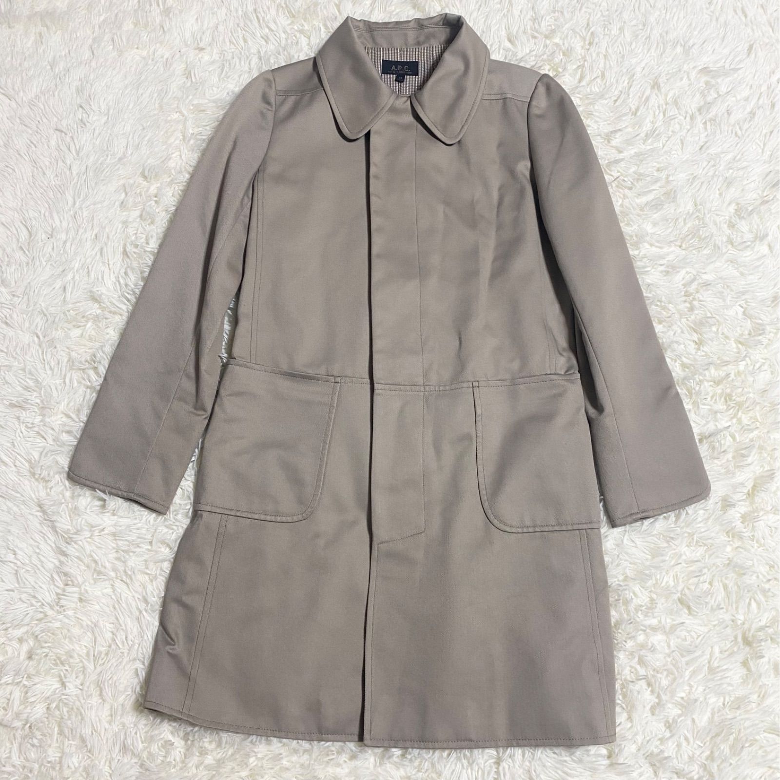 【美品】アーペーセー A.P.C. ステンカラーコート S ベージュ A.P.C. アーペーセー ステンカラーコート 36 ベージュ - メルカリ