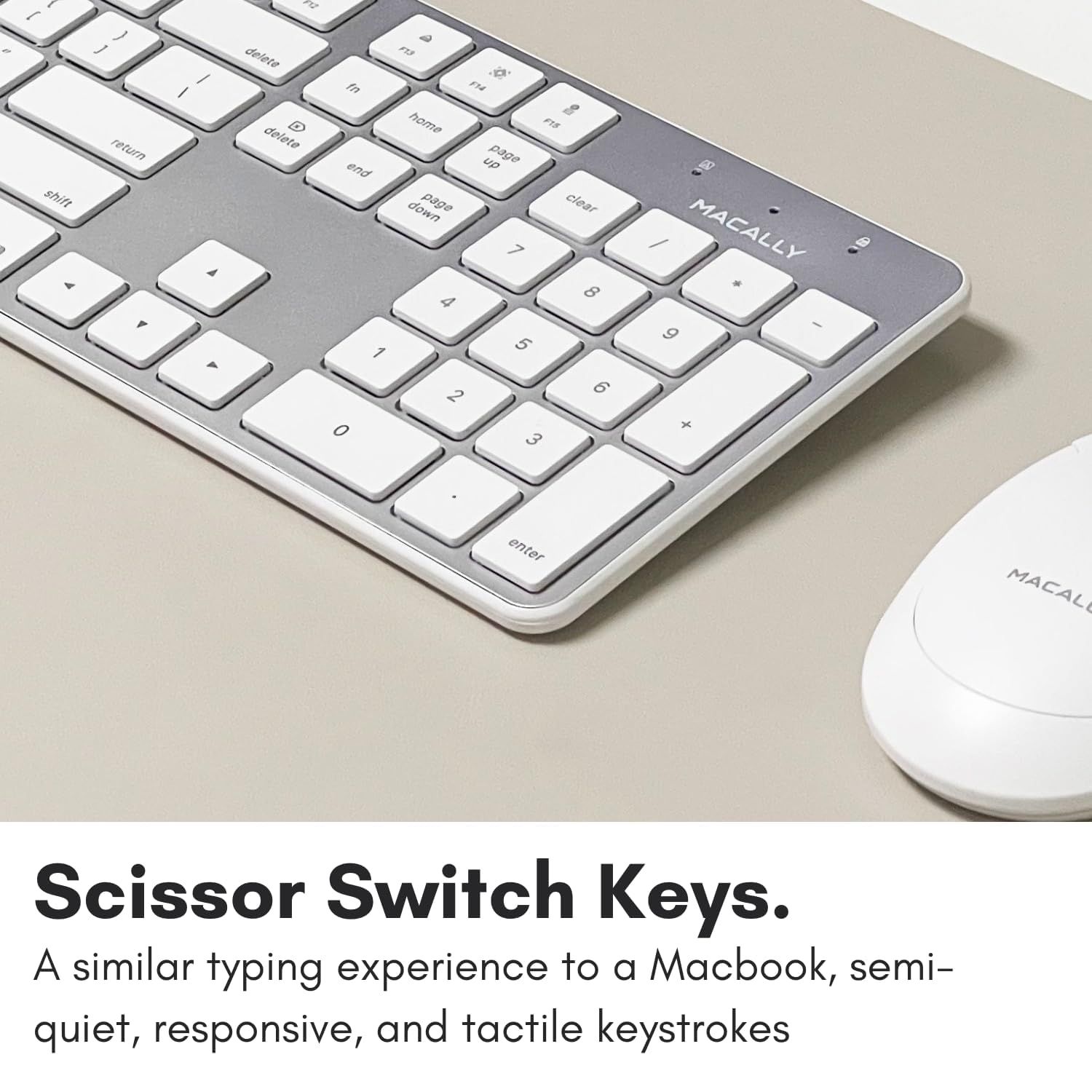 迅速発送】Macally 超薄型 USB A 有線キーボード テンキー付き Apple 