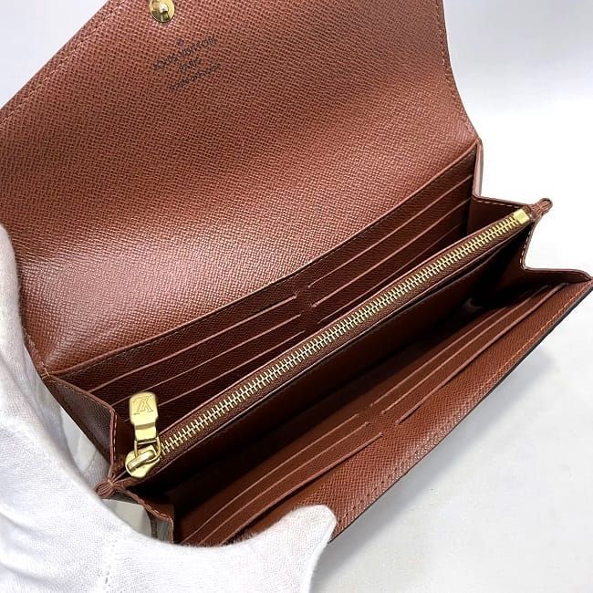 ルイ ヴィトン 長財布 ポルトフォイユ サラ ブラウン ゴールド