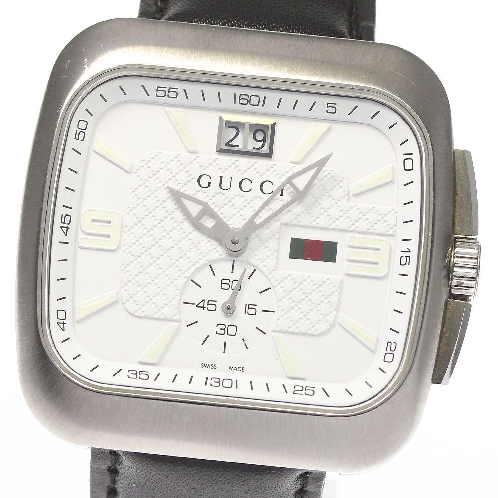 グッチ GUCCI 131.3/YA131303 クーペ ビッグデイト クォーツ メンズ美