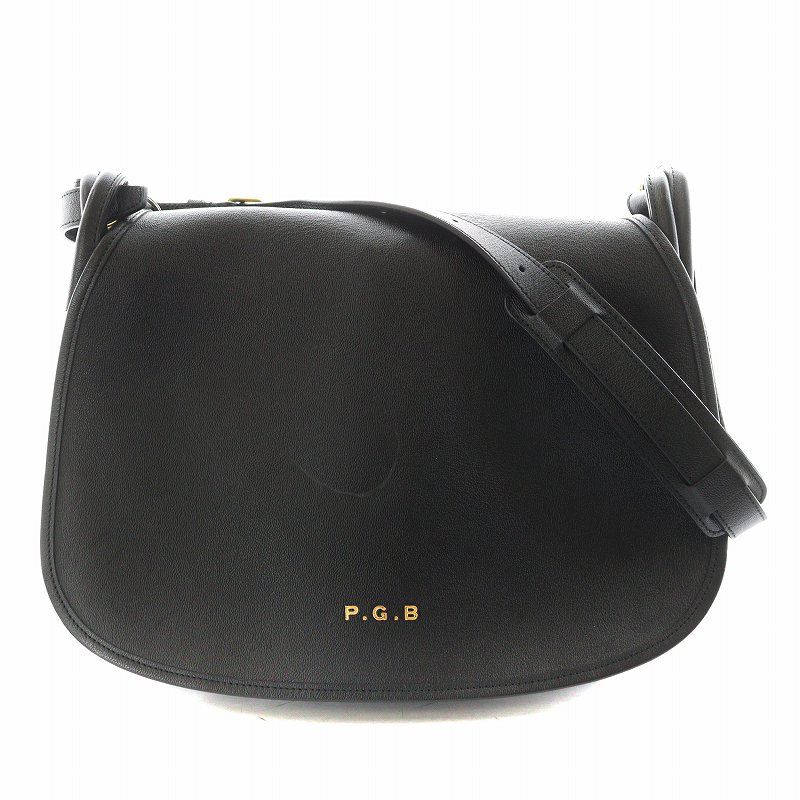 ポーター PORTER × B印 YOSHIDA P.G.B SHOULDER BAG 吉田カバン ショルダーバッグ レザー 黒 ブラック |AN4 ●D