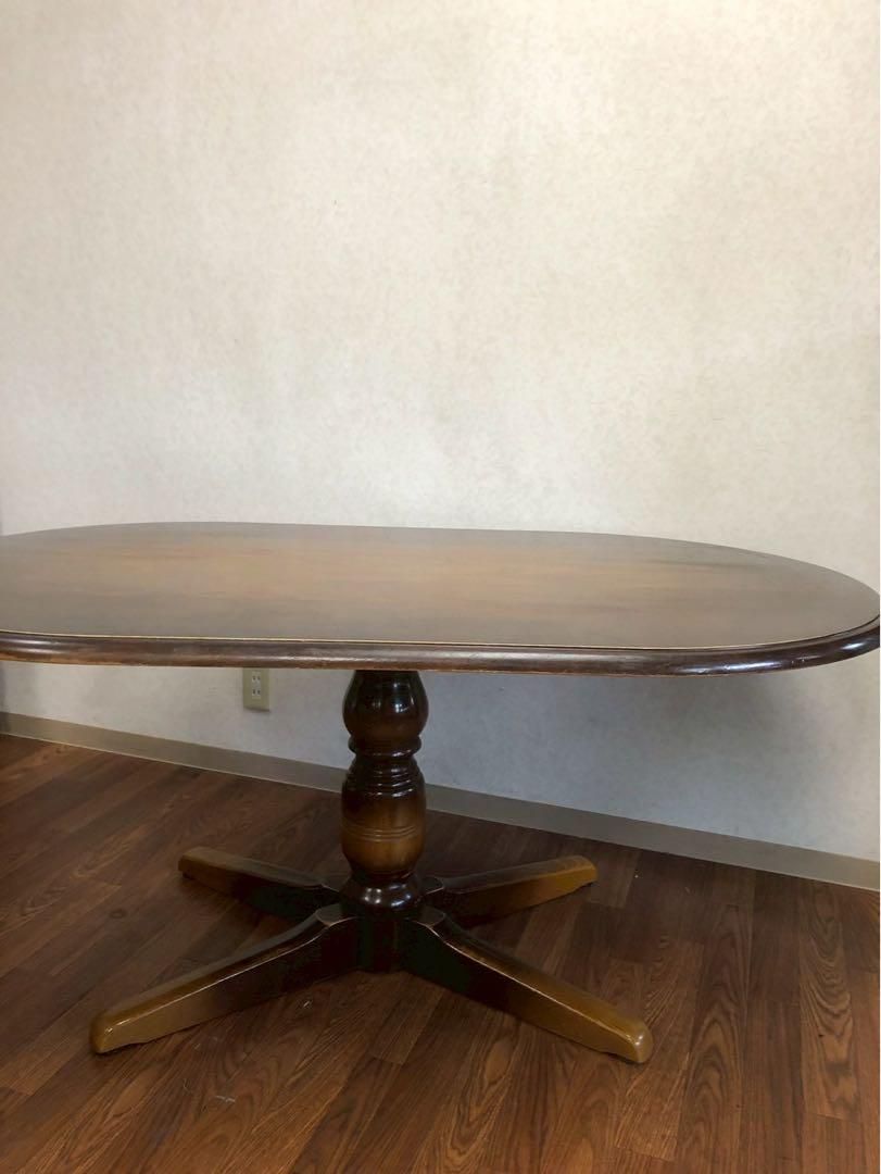 飛騨産業 オールドキツツキ オーバル型 ダイニングテーブル - メルカリ