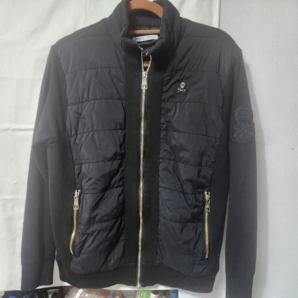 MARK - LONA マークアンドロナ ブラック ダウン ニット ジャケット L