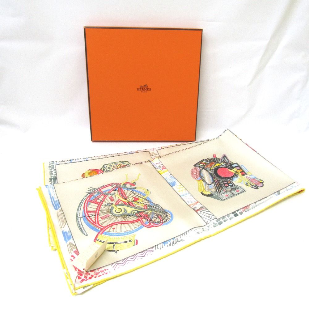 Tj965279 エルメス HERMES スカーフ カレ90 シルク Chevaloscope シュヴァルスコープ 003913S 04 ♥