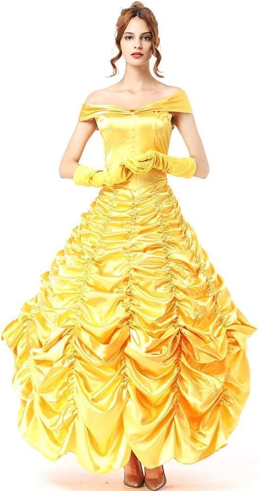 ベルコスプレ美女と野獣びじょとやじゅうドレス 女性用 コスプレ コスチューム 実物撮影 変装 仮装 宴会 舞台 イベント 演出服 プレゼント仮装 ハロウィン