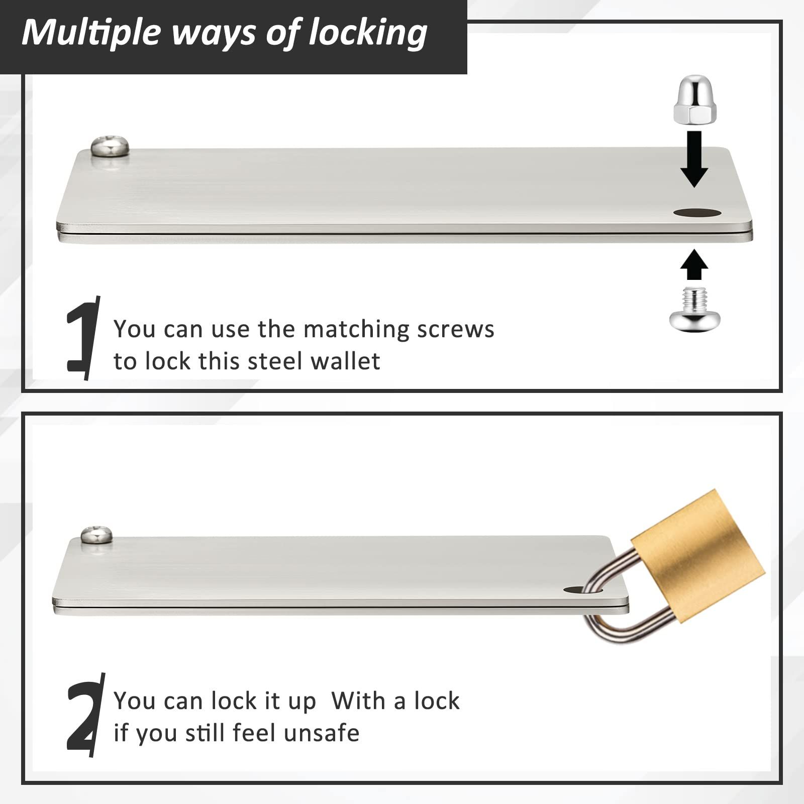 Hotop 4プレート スチールウォレット 暗号通貨シードストレージ ビットコインハードウェアコールドウォレットバックアップ