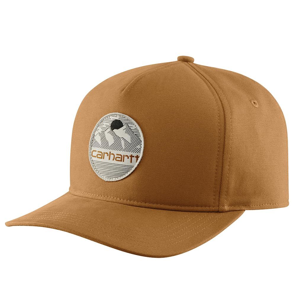 Carhartt メンズ キャンバス マウンテンパッチキャップ， カーハートブラウン。， One Size [カーハートブラウン。] [Free Size]