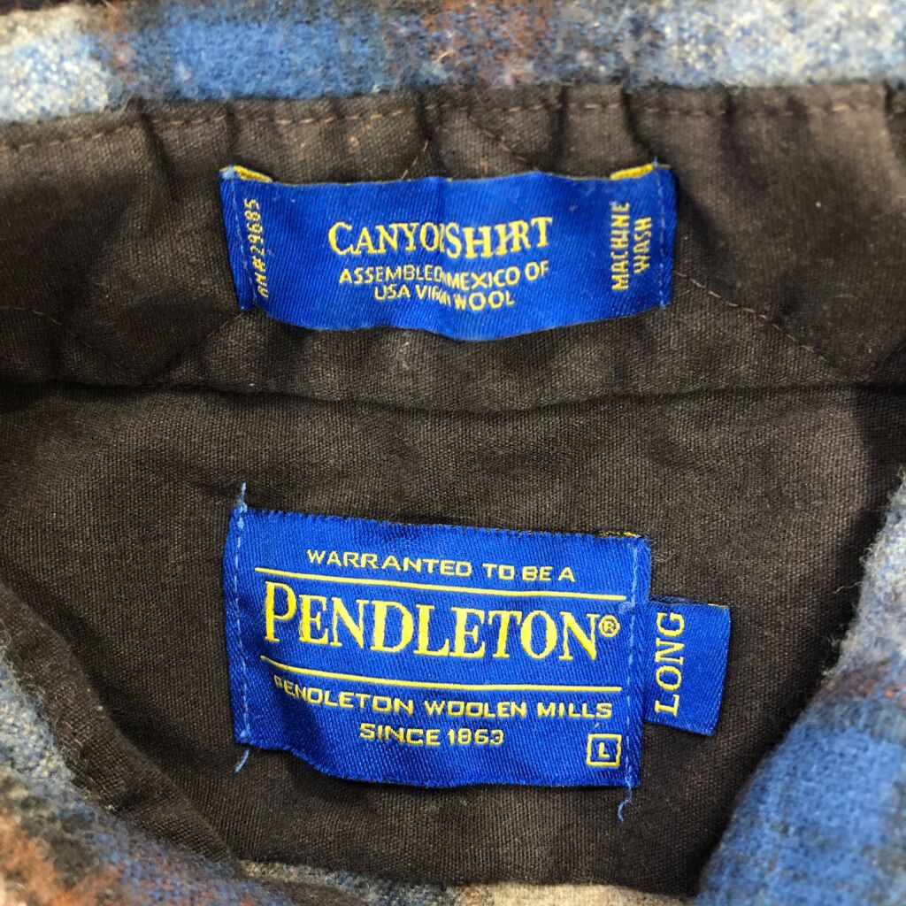 PENDLETON ペンドルトン チェック柄 ウール ウェスタン 長袖