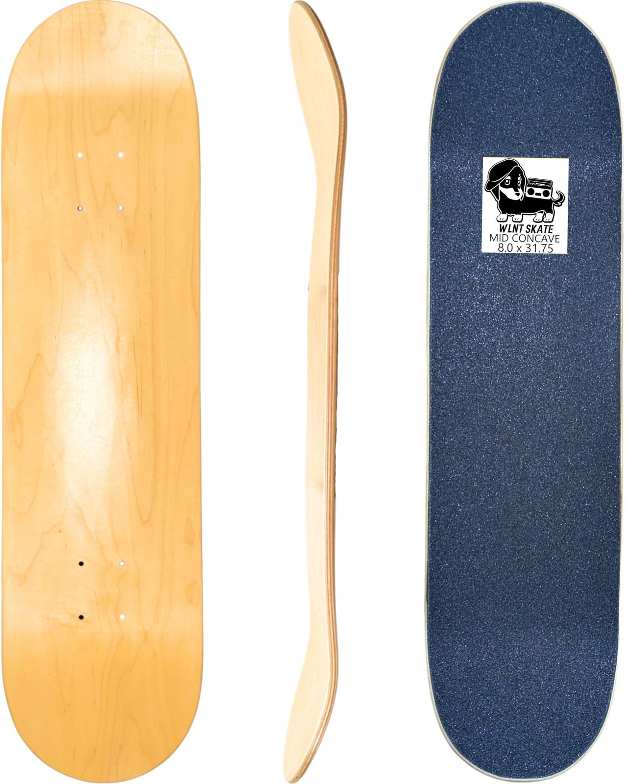 WalnutSkate スケボー デッキ 7.25|7.75|8.0|8.25|クルーザー ブランド HOTPRESS|COLDPRESS ブラ アメリカンホワイトバーチ ホットプレス white birch hot press 8.0インチ