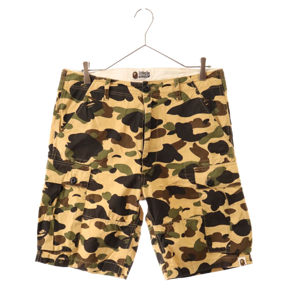 APE イエローカモ ショートパンツ ハーフ ショーツ 初期 1STカモ エイプ XS 708 A BATHING APE（ショートパンツ ・ イエロー⁄黄色系）のフリマアイテム一覧