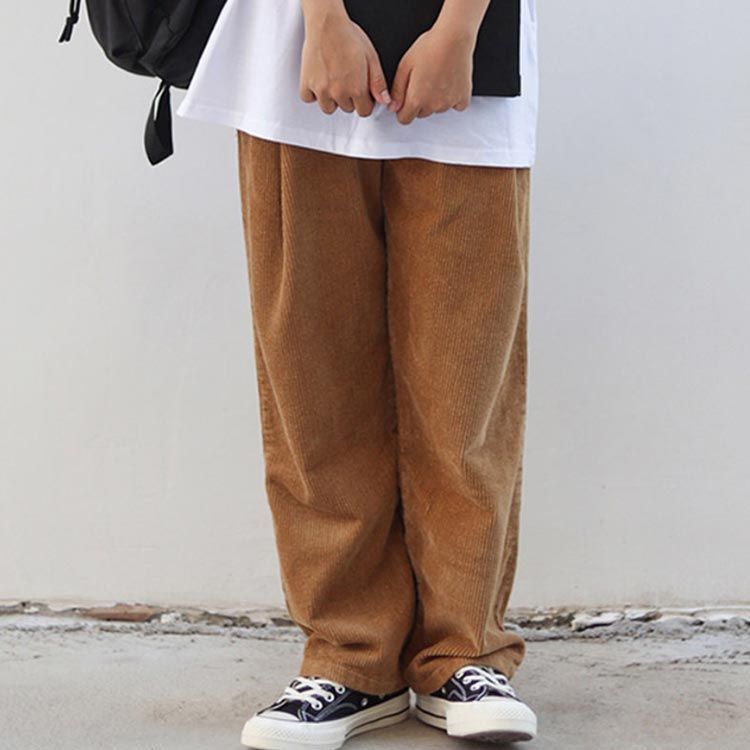 コーデュロイパンツ ワイドパンツ バルーン ロングパンツ メンズ