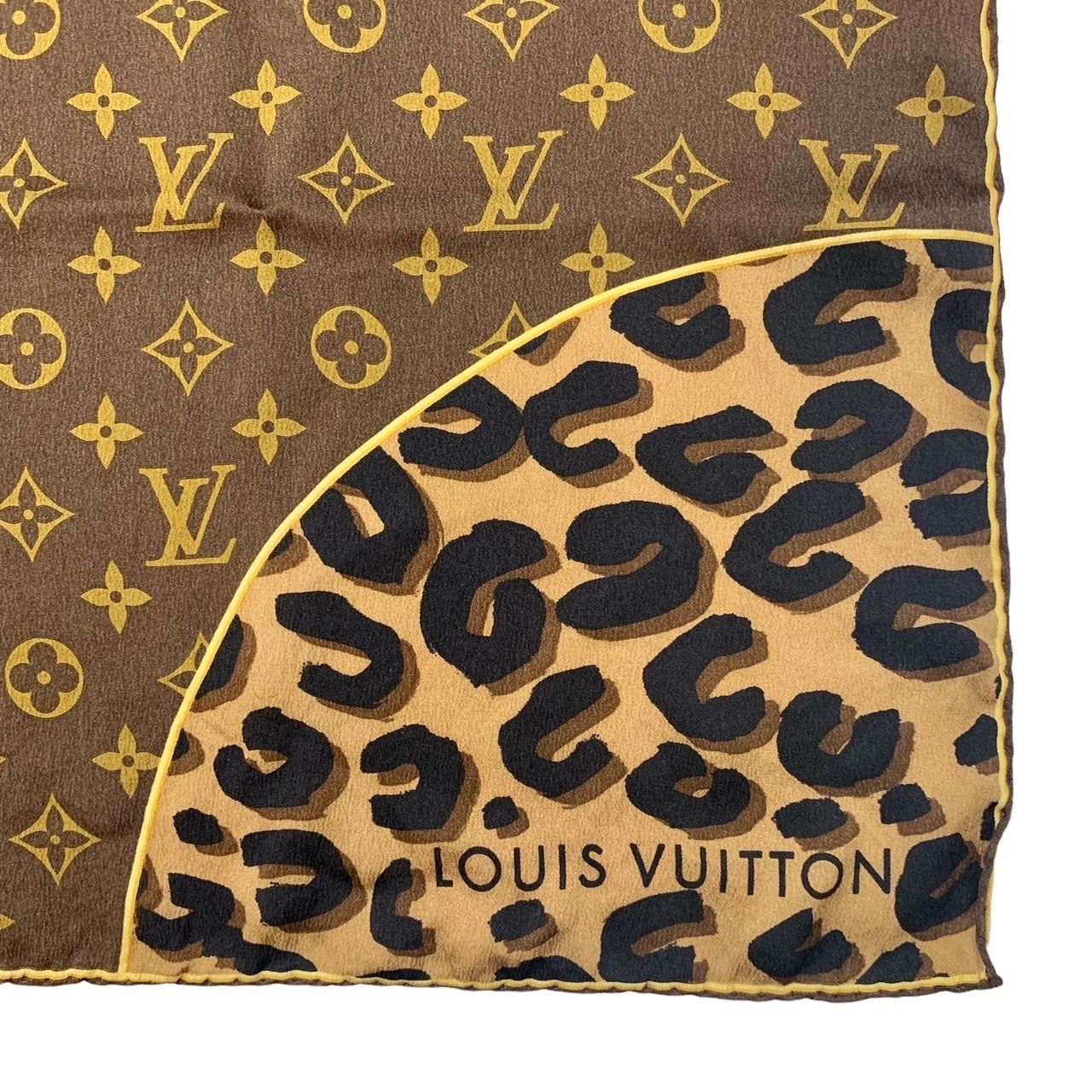 LOUIS VUITTON ルイヴィトン⭐️リユース品】 カレ・モノグラム レオパード 豹柄 100%シルクスカーフ オールシーズンコーデ ブラウン  製品表示タグあり （AYA） 24052003000KT - メルカリ