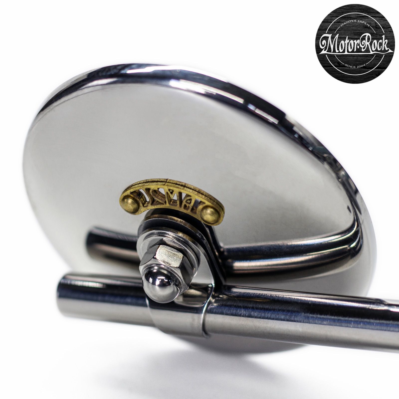 JCMAミラー φ80 ポリッシュ ハーレーダビッドソン用 MOTOR ROCK (MR-HC063P)