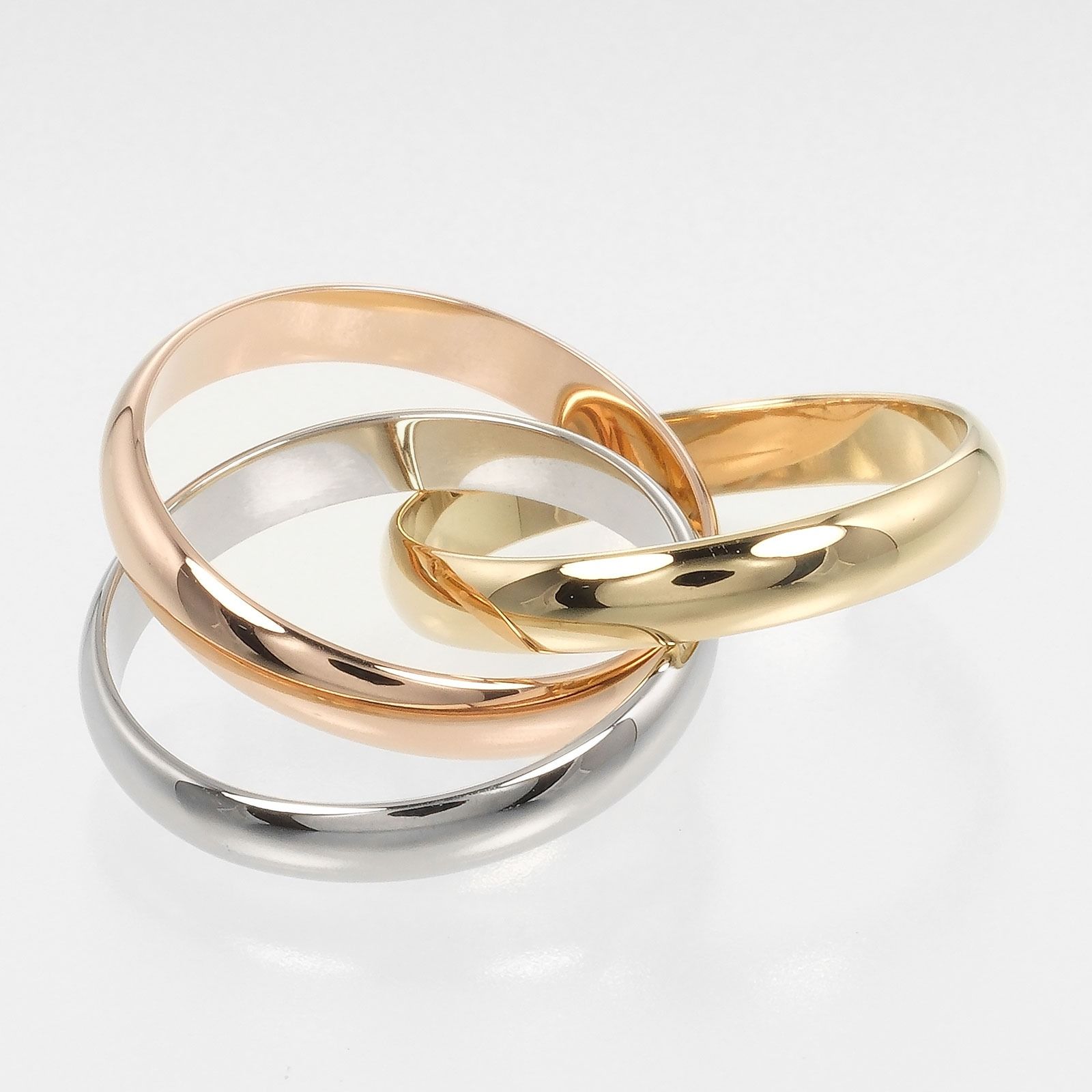 CARTIER】カルティエ トリニティ K18ゴールド（YG×PG×WG） 13号  