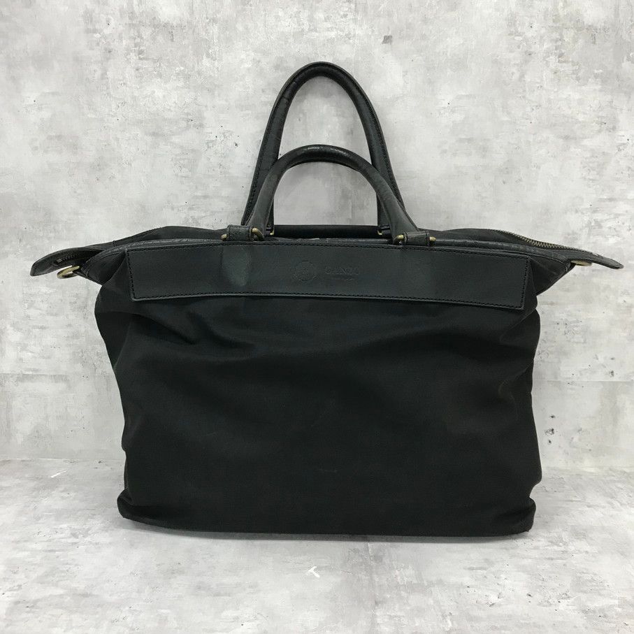GANZO トートバッグ ナイロン ブラック ビジネス レザー 革