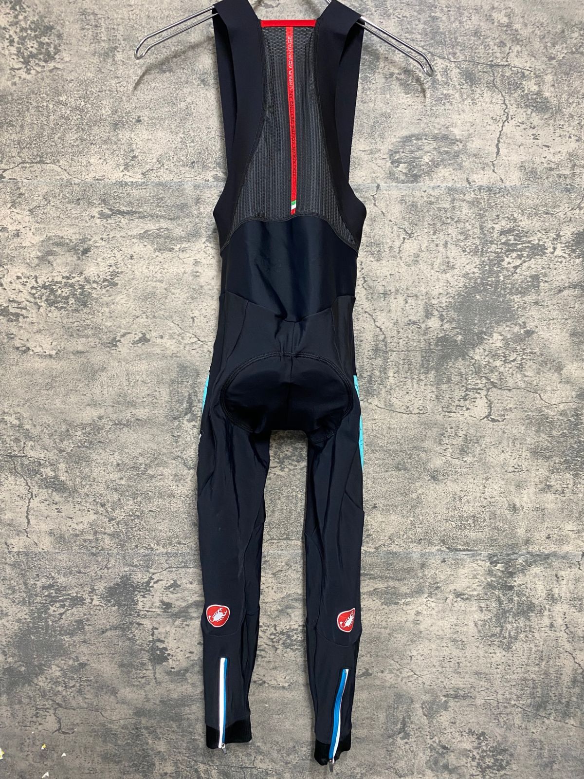 JK211 カステリ CASTELLI ROSSOCORSA ビブタイツ 黒 S 裏起毛 ※内側裏