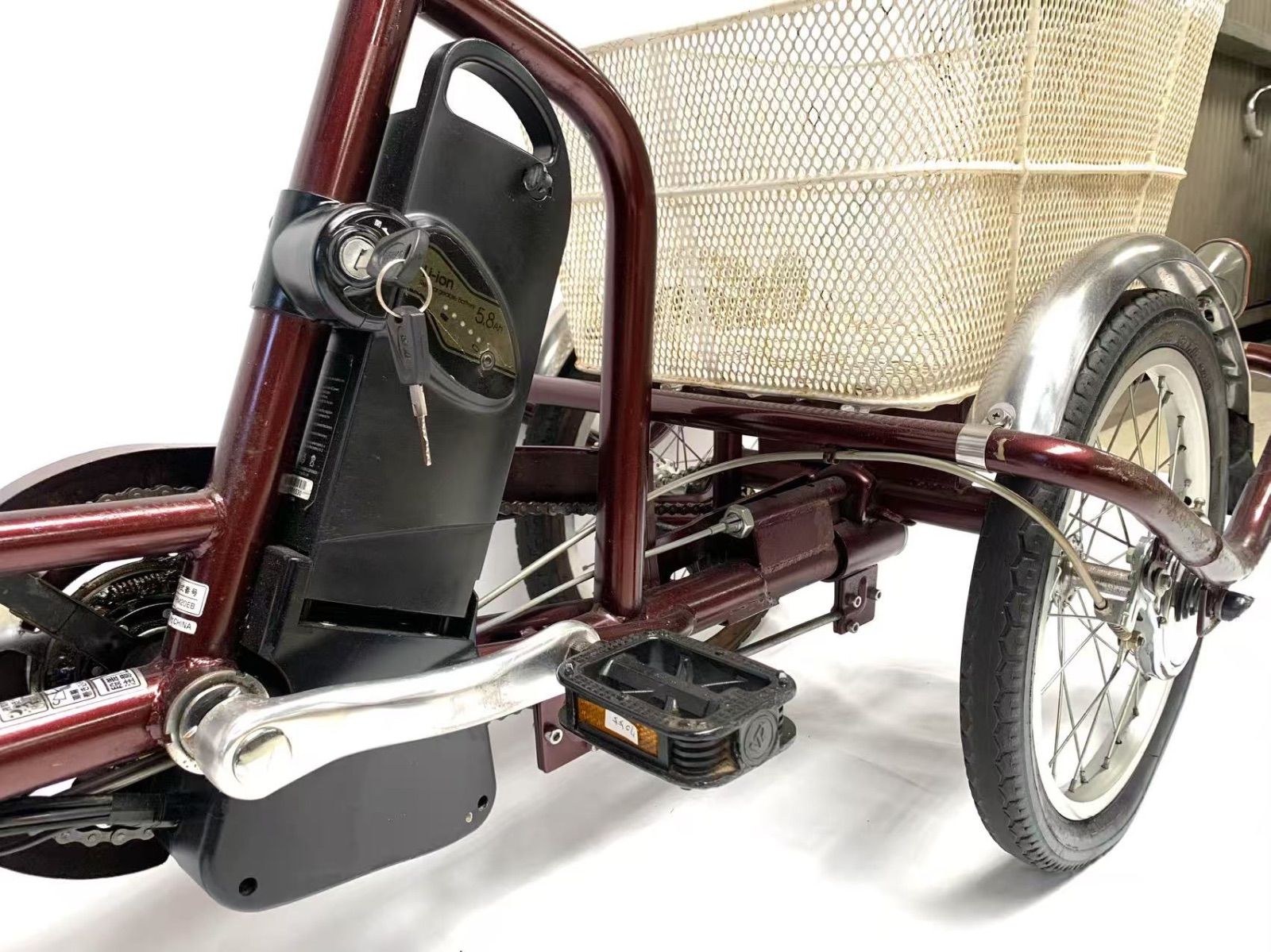 電動アシスト三輪自転車 24V5.8Ah 20-16インチ動作確認済 ノン