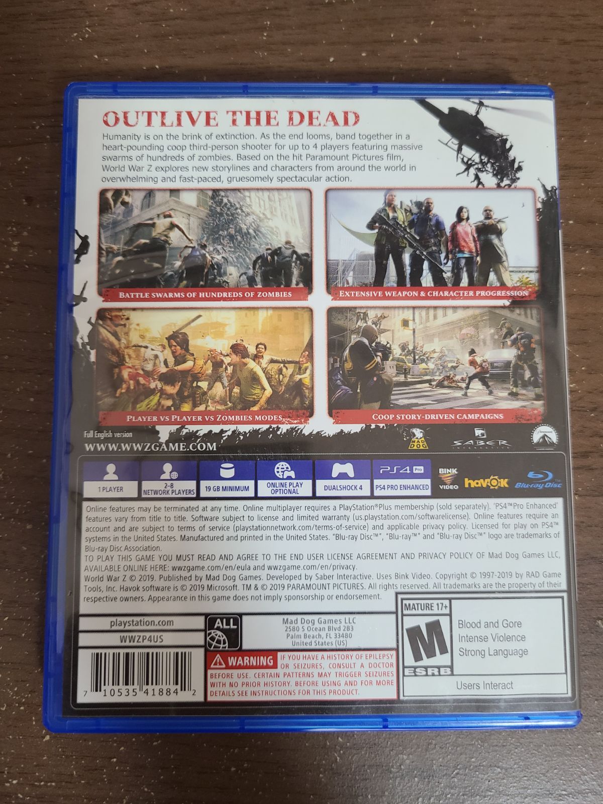 PS4】WORLD WAR Z ワールドウォーZ 北米版 - メルカリ