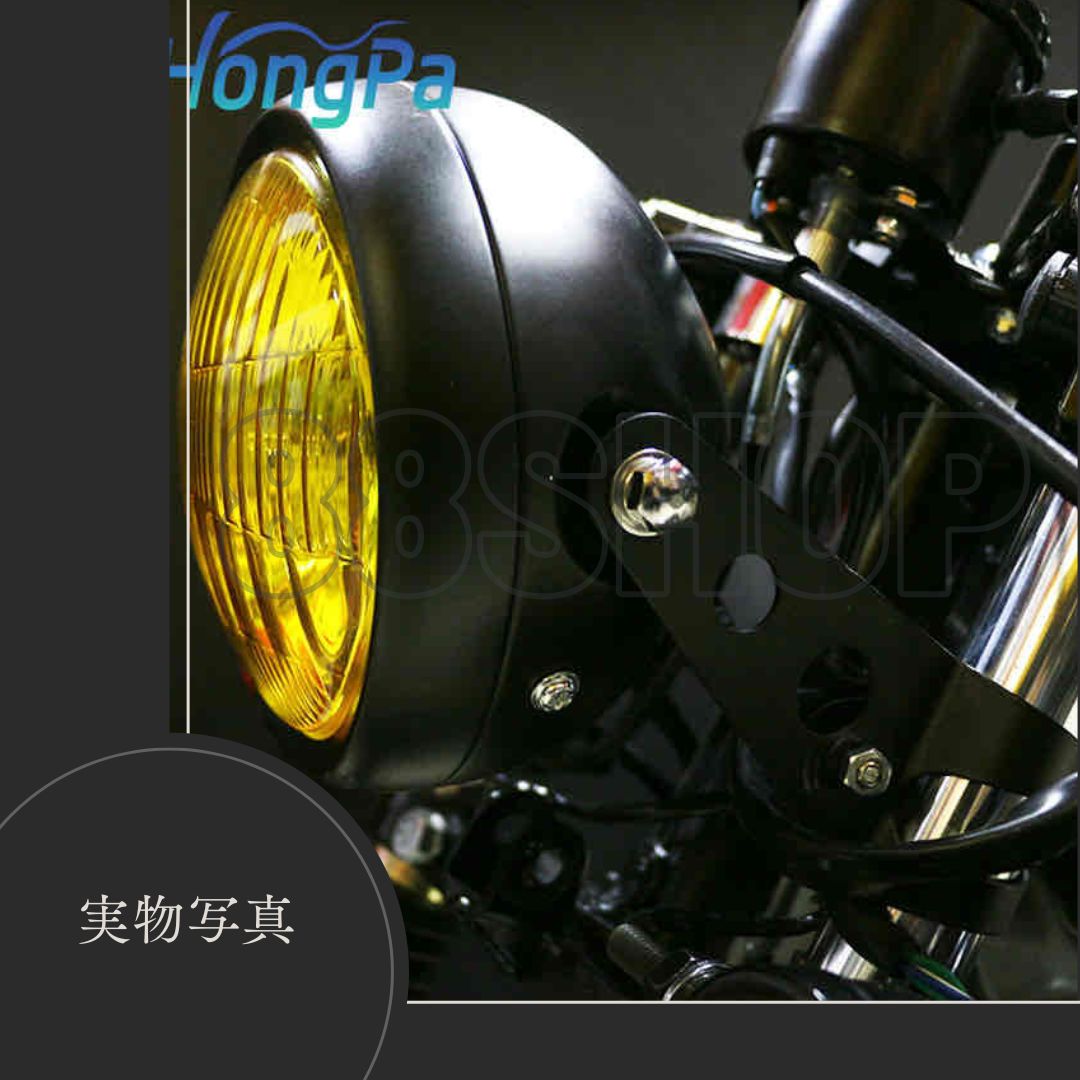 即納】バイク 汎用 ヘッドライト ステー ブラケット 35-43mm 黒