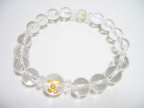 天然石 戦国武将 毛利元就 水晶 ルチルクォーツ ブレスレット 天然石 風水 パワーストーン / インペリアルオーラ おしゃれ かわいい オシャレ 可愛い プレゼント ギフト 贈り物