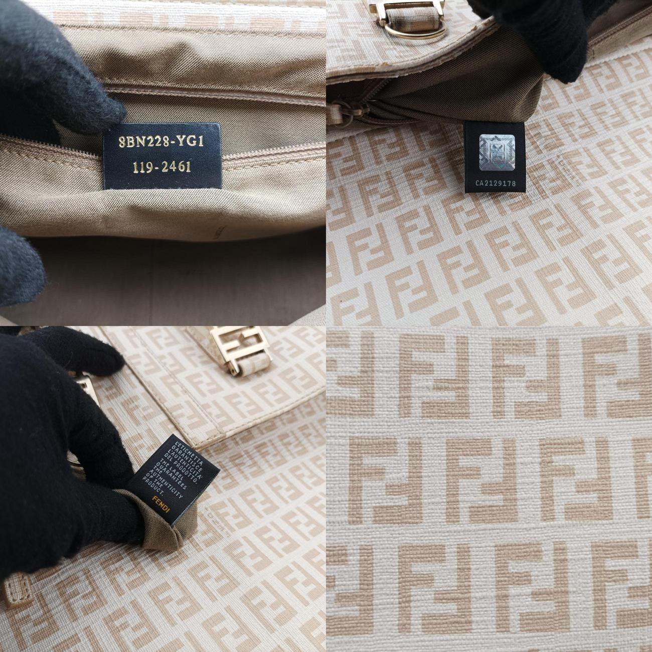 ア*キ様 Fendi ベージュキャンバス ポーチ ア*キ様 Fendi ベージュキャンバス ポーチ