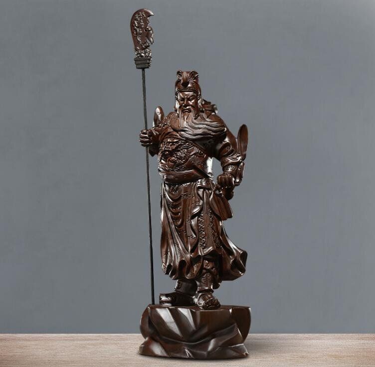 注目コラボ☆武財神 仏教工芸 精密細工 関羽像 精密彫刻 中国武将