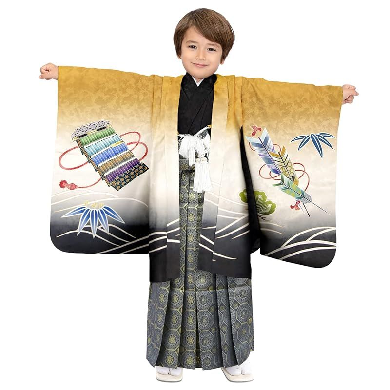 ももKYOETSU] [キョウエツ] 七五三5歳男の子着物セット Amazon | [KYOETSU] [キョウエツ] 七五三 男の子 5歳 着物 袴