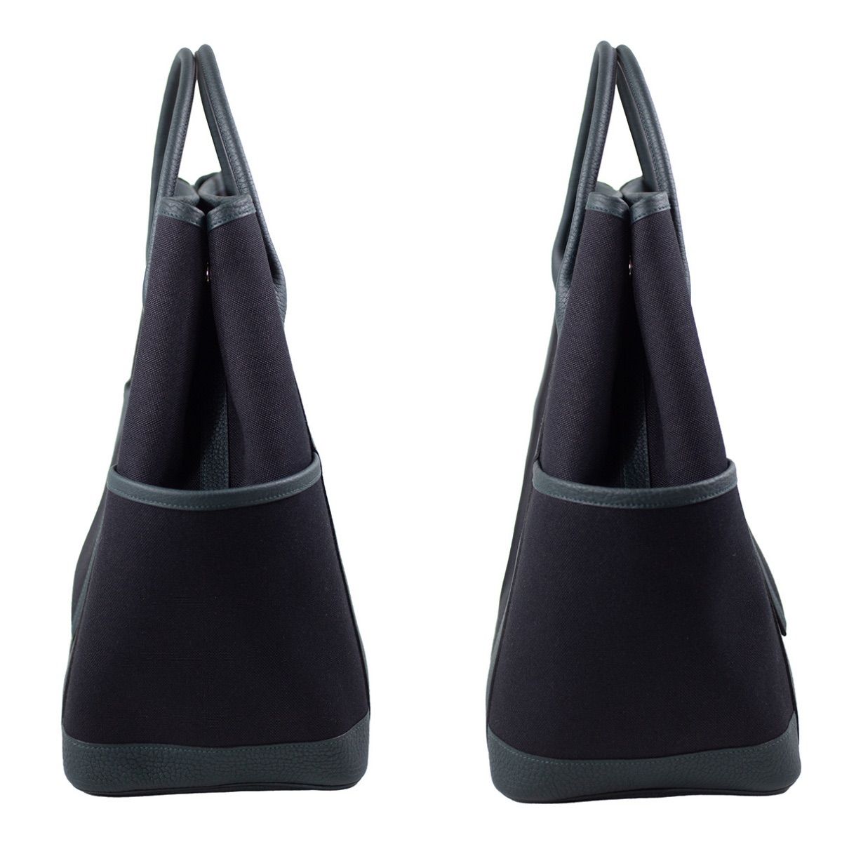 （新品・未使用品）エルメス HERMES ガーデンパーティ ポケット バーティカル トート ハンドバッグ トワルミリタリー ネゴンダ レザー ブラック 黒 シルバー金具 W刻印 箱付 HERMES】エルメス ガーデンパーティ ポケット バーティカル W刻印 2024