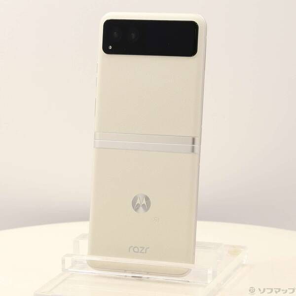 中古品〕 motorola razr 40 256GB バニラクリーム PAYC0001JP