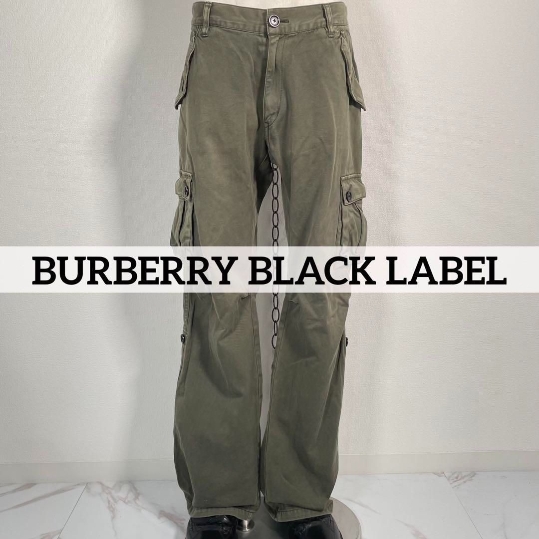 00s BURBERRY BLACK LABEL 2way 6ポケカーゴパンツ カーキ Y2K サイズ