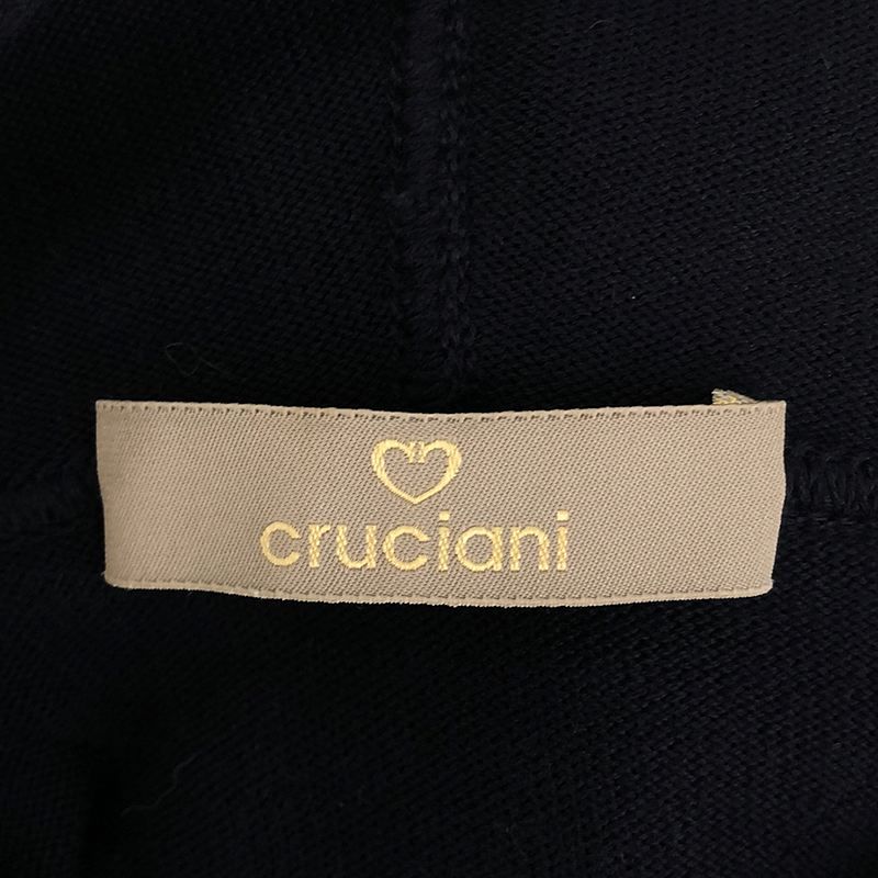 Cruciani / クルチアーニ | コットン ハイゲージ ジップアップ ニット