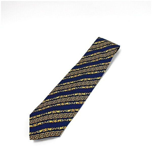 GIANNI VERSACE ヴェルサーチェ ネクタイ スクエア ダミエ 綺麗 VERSACE ヴェルサーチェ ネクタイ シルク100% イタリア製 緑色