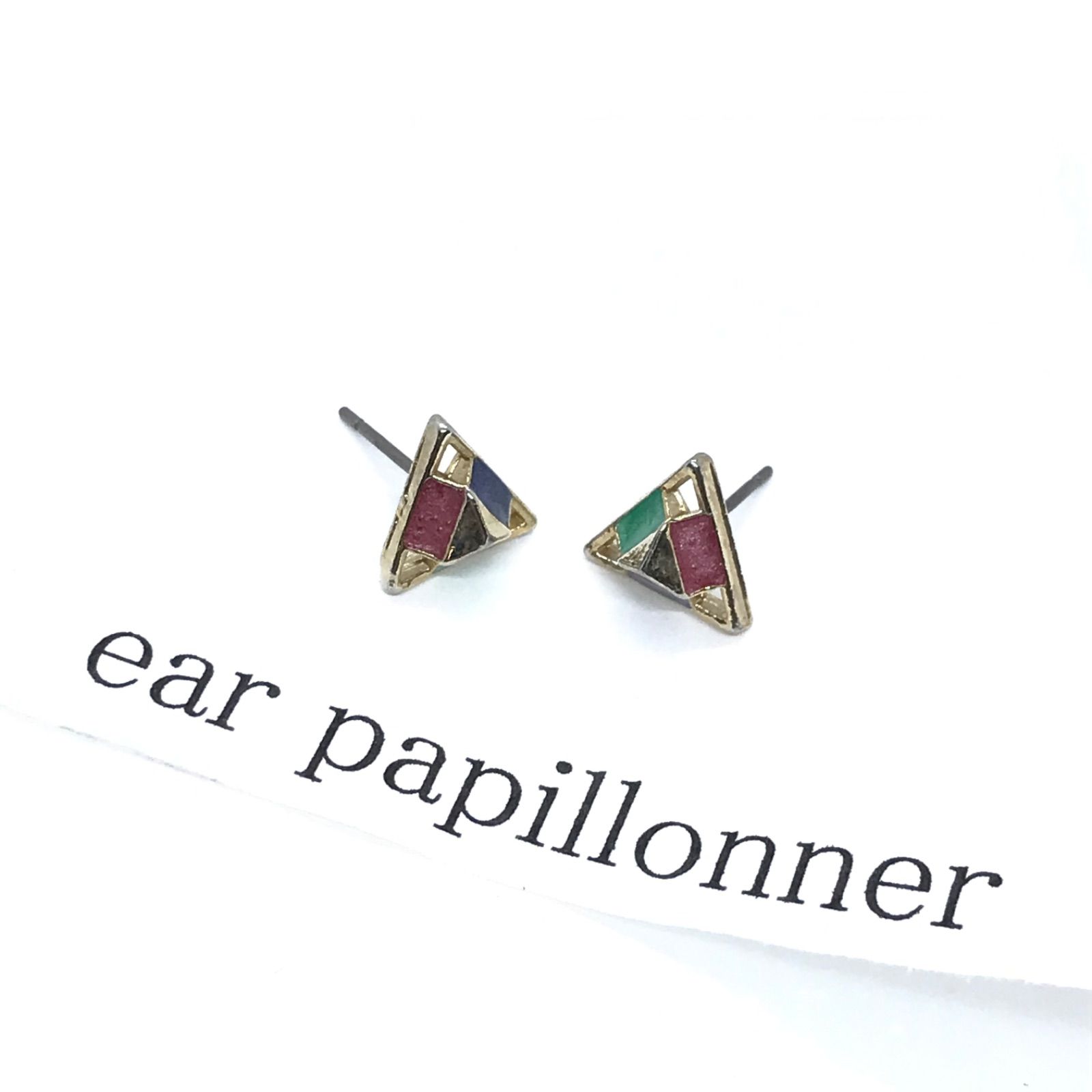 ear PAPILLONNER イア パピヨネ 三角ゴールドピアス レディース - メルカリ