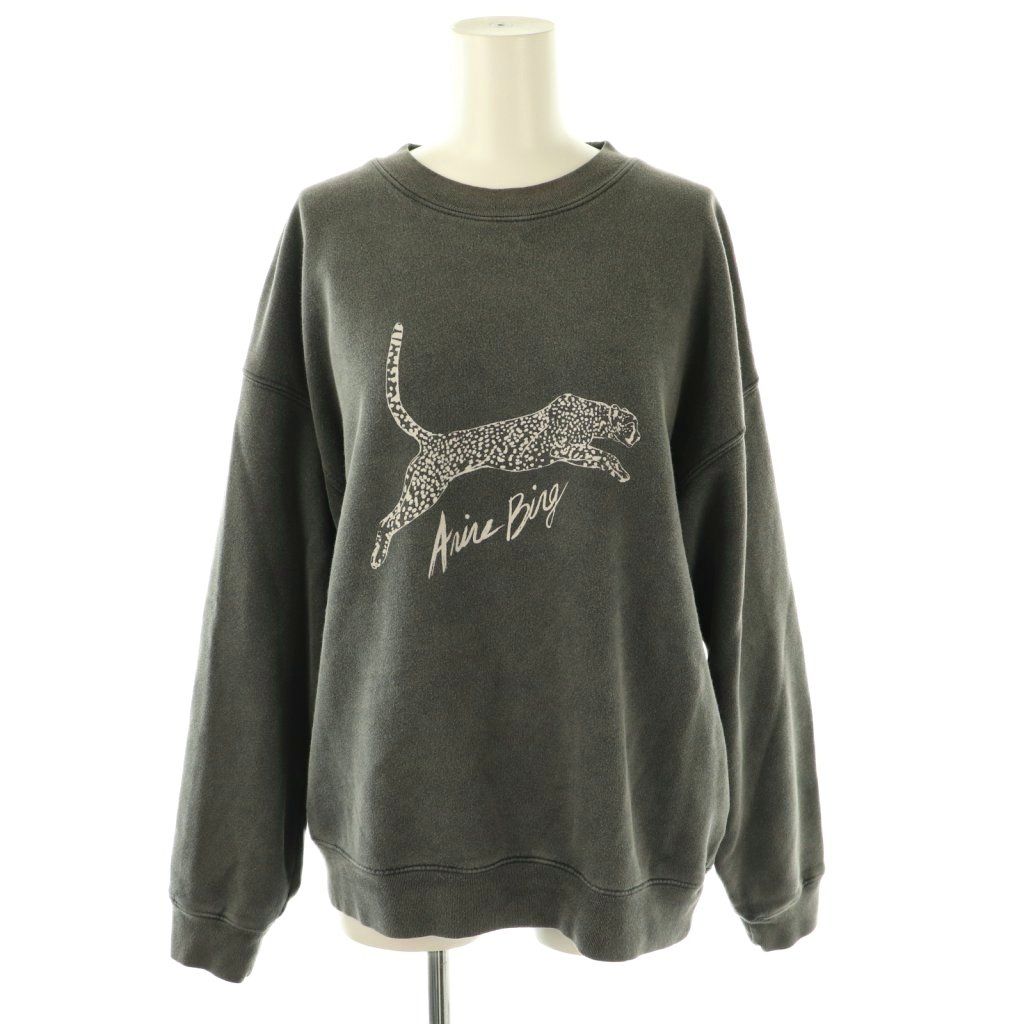 アニンビン ANINE BING 24AW SPENCER SWEATSHIRT SPOTTED スウェット トレーナー プルオーバー グレー CX OS